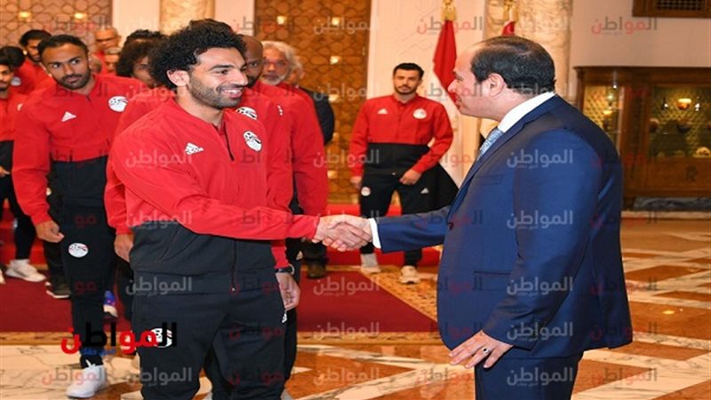 محمد صلاح مع السيسي