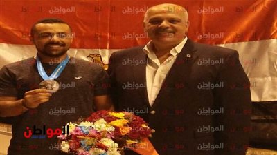 وفد من اتحاد الرماية بقيادة اللواء حازم حسني في استقبال عزمي محيلبة