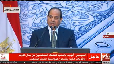 السيسي: نستلهم من ليلة القدر أنه لا خير بدون عمل 