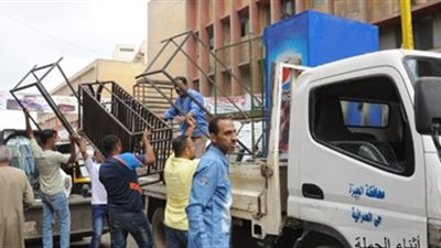حملة أمنية في شوارع الهرم لإزالة الإشغالات والمخالفات