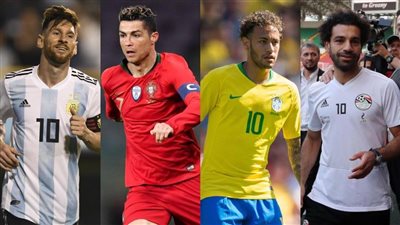 على رأسهم محمد صلاح وكريستيانو.. أربعة نجوم يحملون آمال منتخباتهم في مونديال روسيا 2018