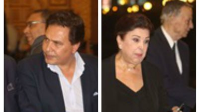 صور| نجوم الفن في عزاء والدة تامر عبد المنعم بمسجد الشرطة