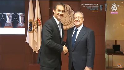 صور| رسميا.. لوبيتجى يوقع على عقود تدريب ريال مدريد