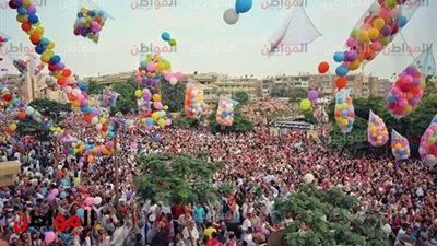 مسجد الصديق بالمنصورة يتزين لاستقبال المصلين فى عيد الفطر 2018