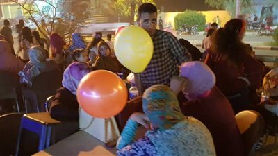 صور| الأهالي يسهرون حتى الفجر للاحتفال بعيد الفطر 2018 بالوادي الجديد