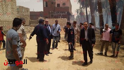 صور| مدير الأمن يتفقد موقع حريق الجناين بمدينة الخارجة بالوادي الجديد