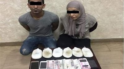 ضبط ربة منزل وشقيقها بحوزتهما كيلو حشيش بـ