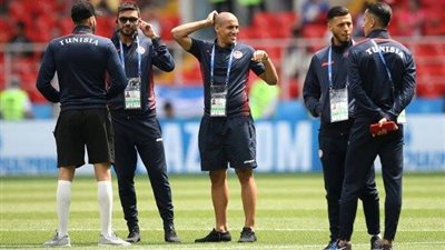 نجوم تونس يتفقدون ملعب اللقاء قبل مواجهة بلجيكا