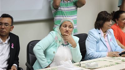 صور| سناء السعيد: سرطان الثدي في زيادة مستمرة ونحتاج إلى دعم الإعلام