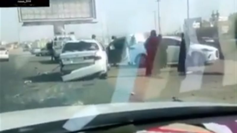 امراة تتسبب في حادث
