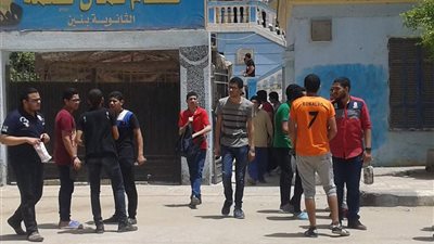 صور| طلاب بنى سويف للثانوية العامة 2018: الكيمياء فوق الطالب المتوسط