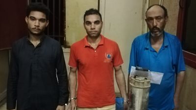 ضبط تشكيل عصابى أثناء التنقيب عن الآثار داخل عقار بحلوان