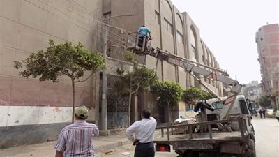 حملة مكبرة لـ صيانة كشافات الإنارة بـ دقاقوس في ميت غمر 