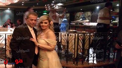 صور| توفيق عكاشة يحتفل بزفافه علي حياة الدرديري