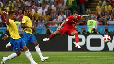 فيديو.. هازارد يهدر فرصة الهدف الثالث أمام البرازيل