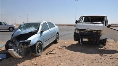شلل مروري أعلى طريق الأوتوستراد بسبب تصادم سيارتين