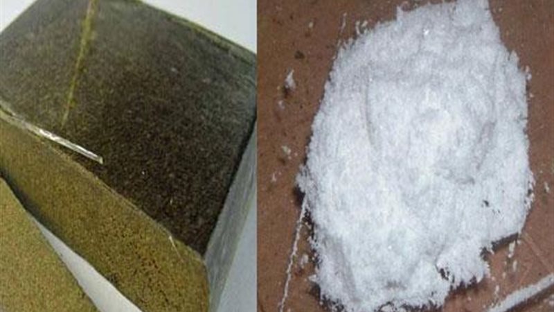 هيروين وحشيش 
