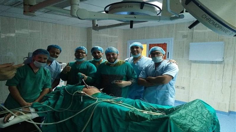 الفريق الطبى أثناء