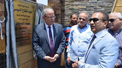 محافظ المنيا يفتتح كوبريان وحديقة عامة بـ أبوقرقاص