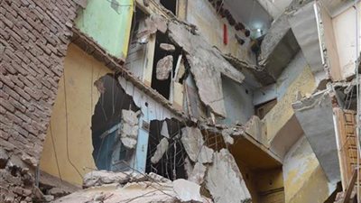 انهيار جزئي بـ منزل مكون من طابقين في سوهاج