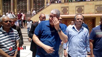 صور.. تشييع جنازة والد زوجة أحمد شوبير بمسجد الحامدية الشاذلية