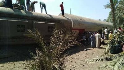 ننشر أسماء المصابين بحادث انقلاب قطار البدرشين
