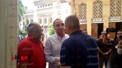 صور.. مجلس الاهلي في جنازة والد زوجة شوبير