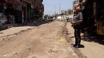 حملة مكبرة لـ تمهيد وتسوية حرم الطريق الدائري بـ مدينة الخصوص 