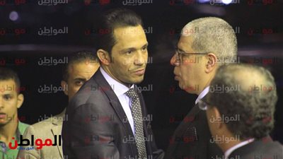 عبد الحليم علي في عزاء والد زوجة أحمد شوبير