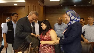 صور.. محافظ الجيزة يكرم أوائل الثانوية العامة 2018