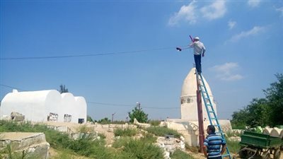 تركيب 64 كشاف في حملة إنارة مكبرة بـ أبو حمص