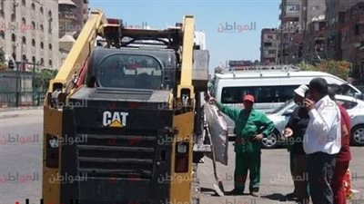 حملات موسعة لإزالة اشغالات الطريق فى حى الأميرية 