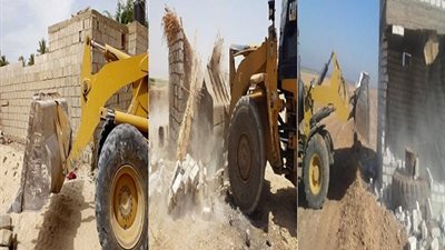حملة مكبرة لتنفيذ 33 إزالة تعديات على أملاك الدولة في كفر الشيخ
