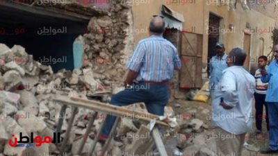صور.. انهيار عقار في  نزلة السمان بحي الهرم