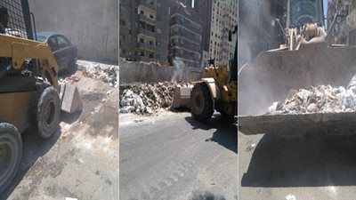 صور.. حملة مكبرة للنظافة وإزالة الإشغالات بحي الزيتون