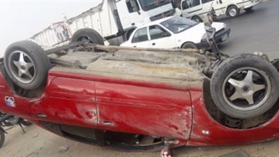 مصرع وإصابة 4 أشخاص بانقلاب سيارة فى المعصرة
