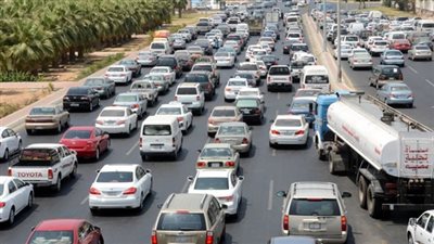 شلل مروري أعلى كوبري أكتوبر