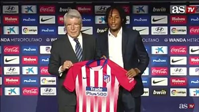 صور ..أتلتيكو مدريد يقدم جيلسون مارتينيز لوسائل الأعلام