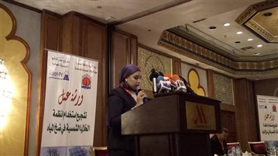 فيديوجراف.. أبرز تصريحات هند فروح عن استخدام الخلايا الشمسية في ضخ المياه