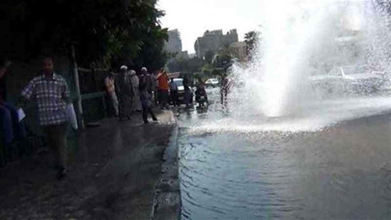 انفجار ماسورة مياه