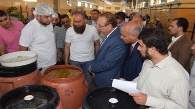 صور.. محافظ بني سويف يزور مصنع للمخللات يديره مجموعة من الشباب ويصدر منتجاته للخارج 