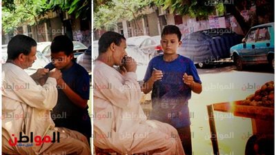 حين تتلخص المشاعر بين بائع التين الشوكي وابنه في صورتين 