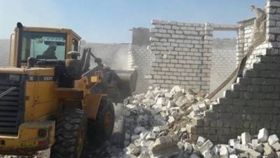 زراعة الوادي الجديد تزيل 83 حالة تعدي بـ البناء على 6 أفدنة 