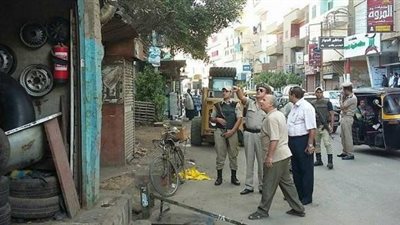 رفع الإشغالات وتحرير 189 محضر مخالف بـ مدينة المنيا
