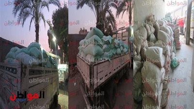 صور.. ضبط 87 طن دقيق بلدى و16 طن تبغ ودخان مجهول المصدر بـ القليوبية
