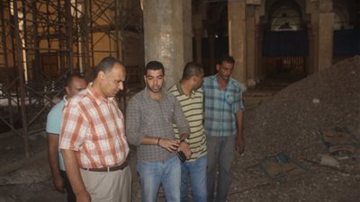 رئيس مدينة دسوق يتابع أعمال المرحلة الثانية لـ ترميم المسجد الإبراهيمي