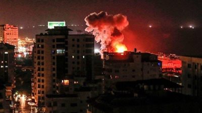 فيديو .. لحظة استهداف إسرائيل لـ مواقع كتائب القسام في غزة