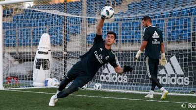 صور.. التدريب الأول لكورتوا مع ريال مدريد
