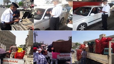 حملات أمنية مكبرة لإزالة الإشغالات وضبط المخالفات المرورية بالقاهرة