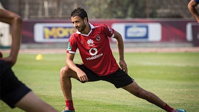 باسم علي يتدرب في 